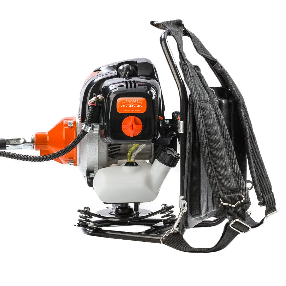 Decespugliatore zaino a scoppio 2 tempi 52 cc con doppio disco e kit accessori