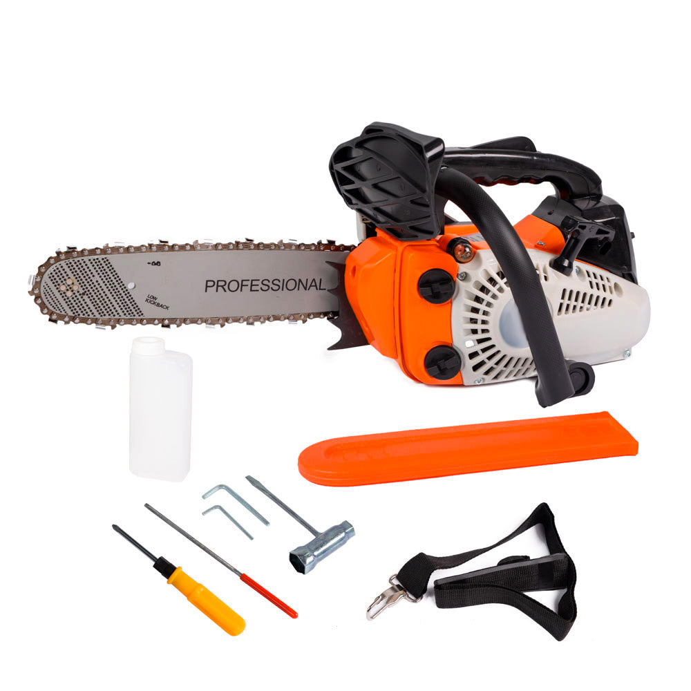 Motosega a scoppio Amc 25cc lama 250mm potatura taglio con copricatena