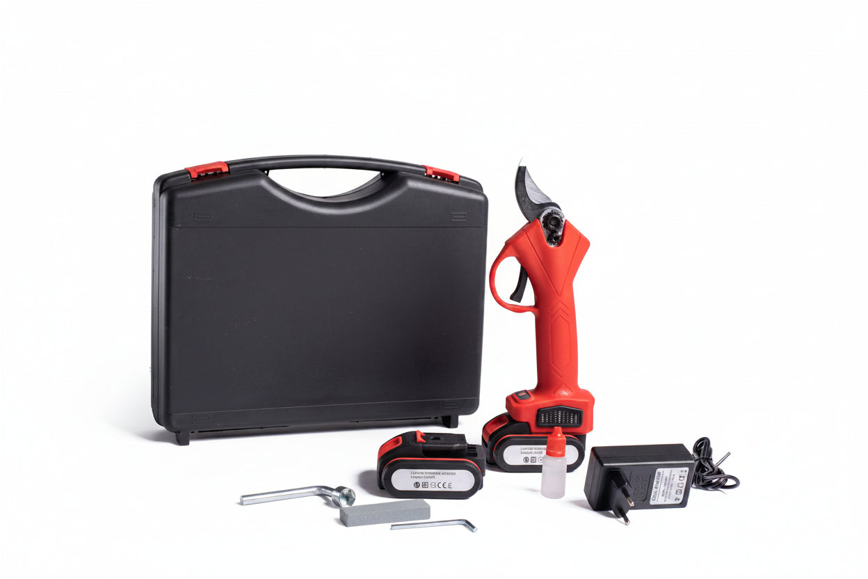 Forbici potatura elettriche 2 batterie caricatore valigetta e accessori