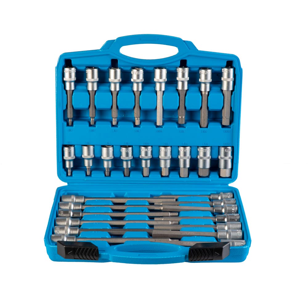 Set 88 pezzi di bussole scanalate, esagonali e torx con attacco prese da 1,2