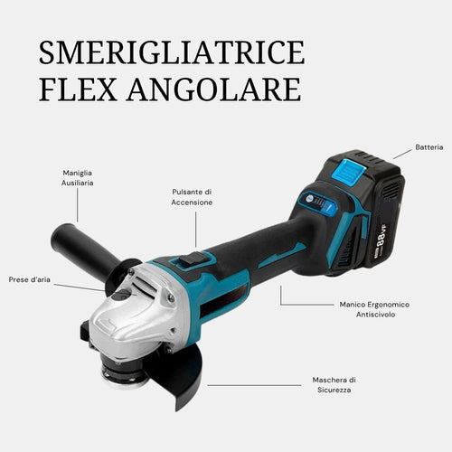 Kit Professionale 2 in 1 Trapano Avvitatore ad Impulsi Smerigliatrice Angolare