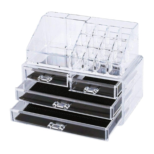Box Portatrucco Organizzatore Cosmetici Portagioie Make up 4 Cassetti