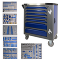 Carrello porta attrezzi con ruote completo di utensili 7 cassetti 256 pezzi