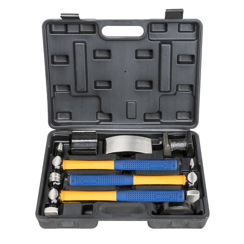 Kit Martelli e Tassi per Carrozziere Riparazione Auto Valigetta Set 7 Pezzi