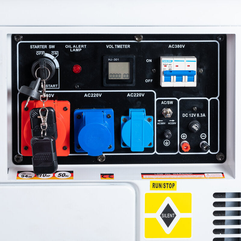 Gruppo Elettrogeno Generatore di corrente Diesel 5500W - 220V / 380V