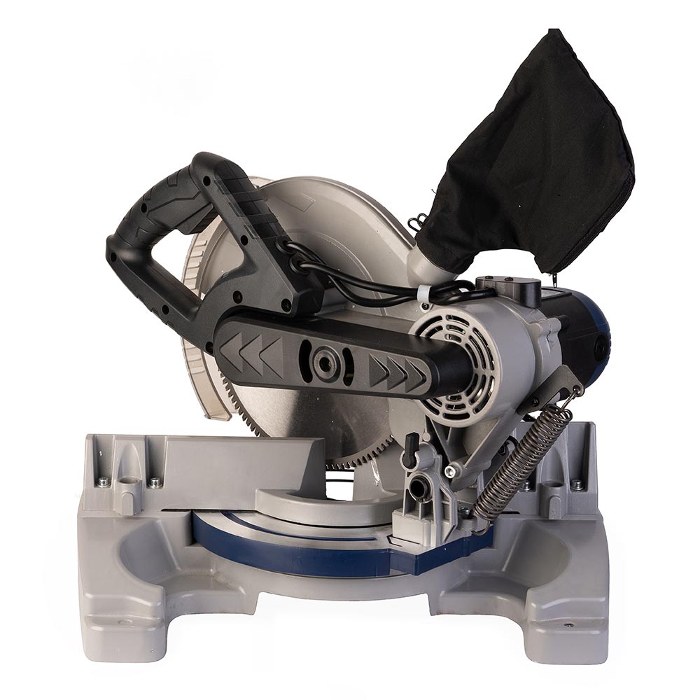 Troncatrice radiale con lama dentata da 255mm inclinabile taglio ampio 1800 Watt