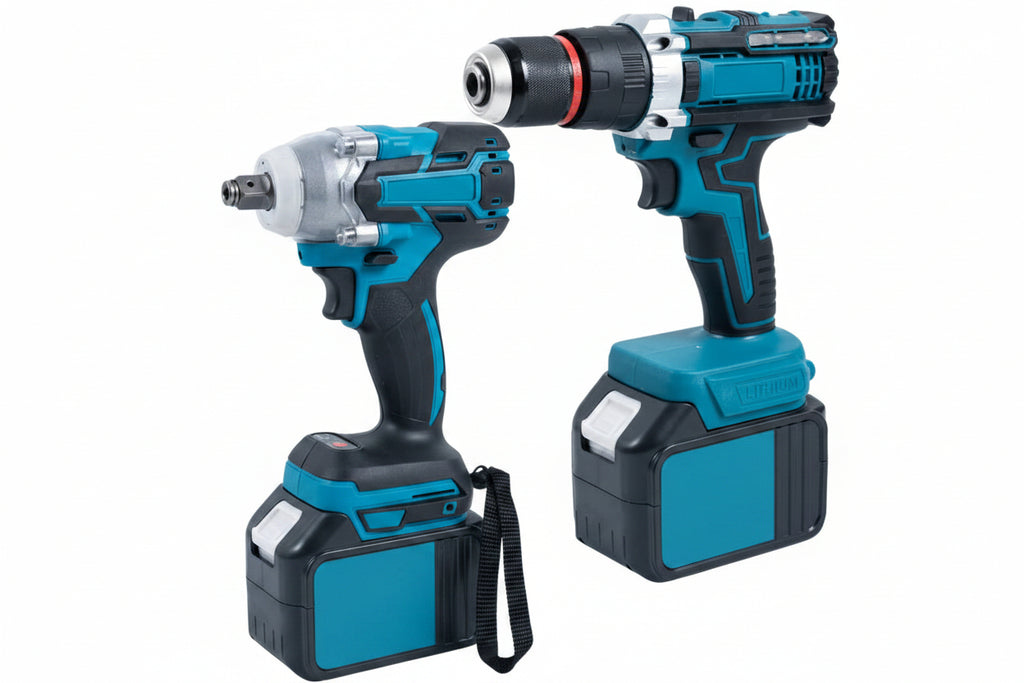 Kit 4 in 1 Avvitatore + Avvitatore a Impulsi + Smerigliatrice + Tassellatore 88V