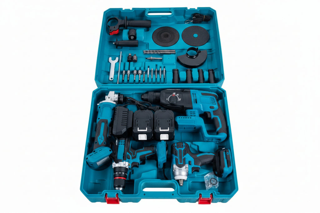 Kit 4 in 1 Avvitatore + Avvitatore a Impulsi + Smerigliatrice + Tassellatore 88V