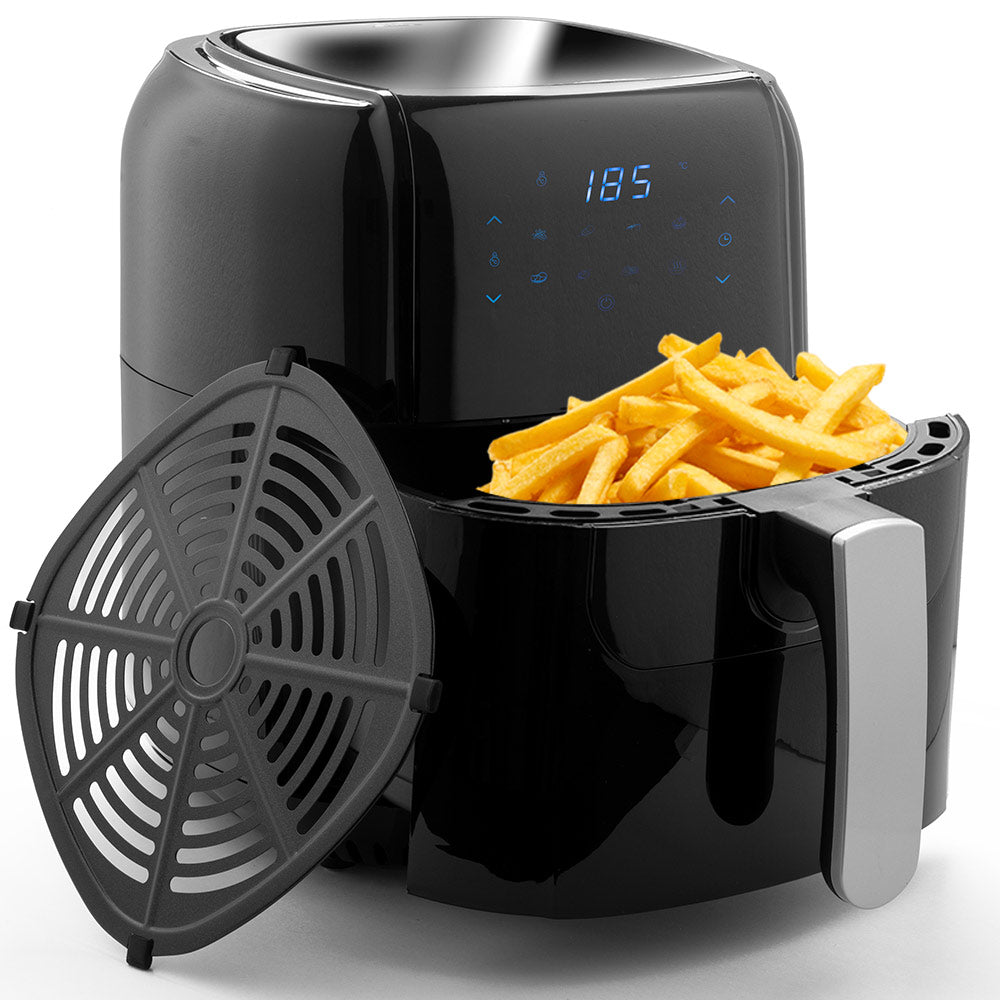 Friggitrice ad aria calda touch 5,5 lt cestello timer, termostato, 7 programmi