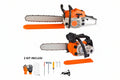 Coppia Motosega 25cc lama da 25 cm + Motosega 52cc lama da 50 cm