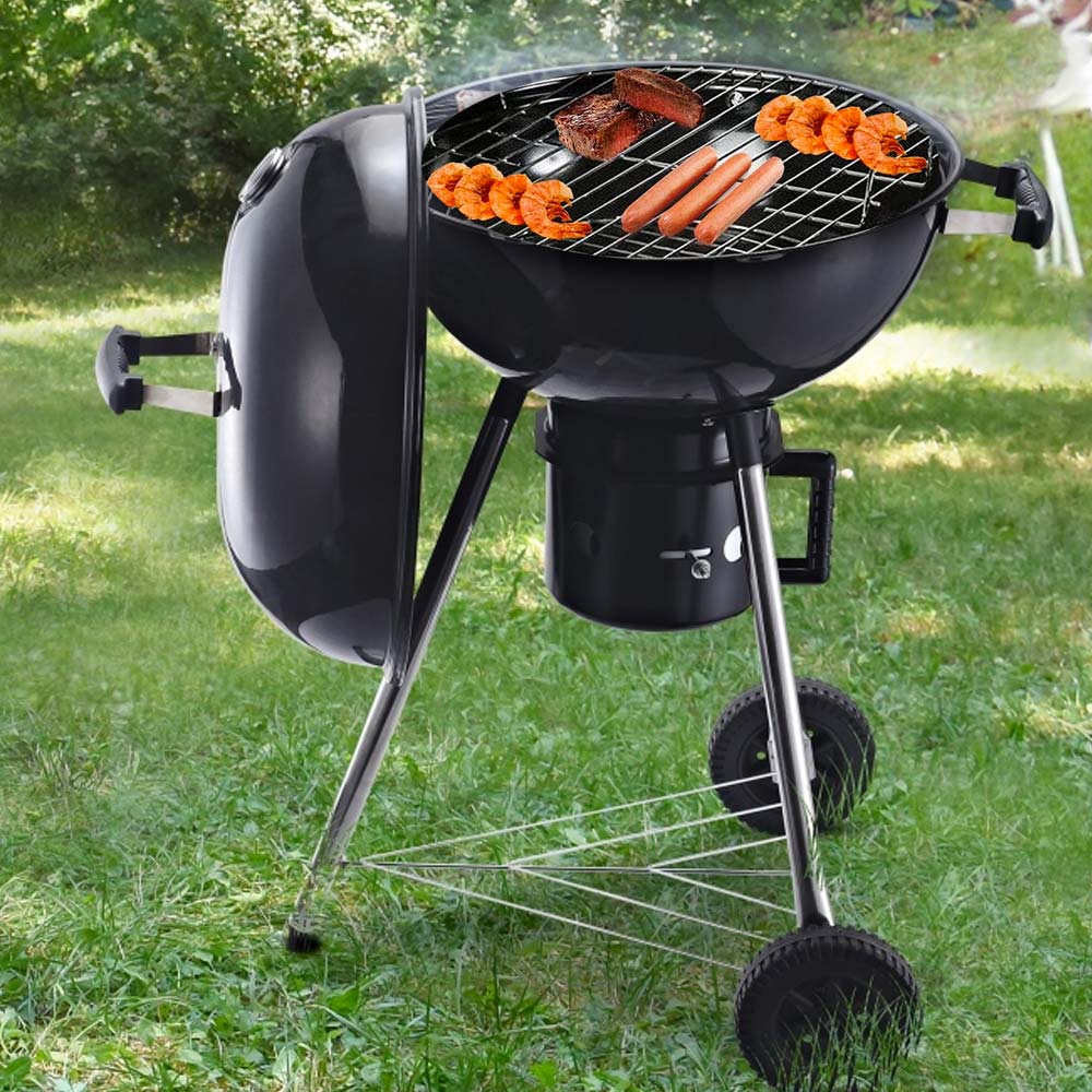 Barbecue sferico a carbone sandrigarden 57cm diametro con termometro e valvola