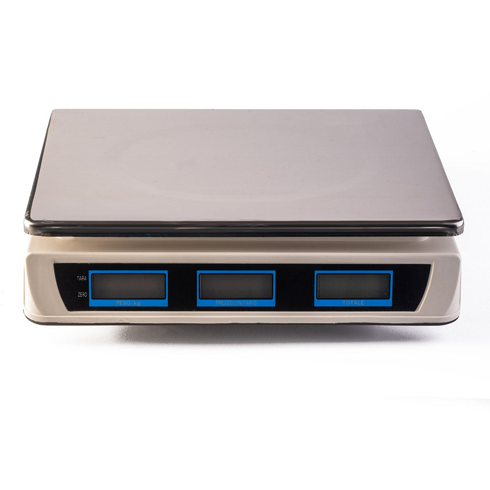 Bilancia elettronica professionale digitale portata 40kg divisione 2g 4 memorie