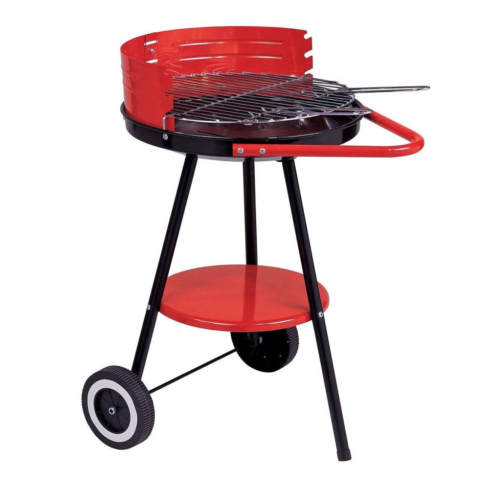 Barbecue tondo a carbone o carbonella 48,5cm di diametro griglia cromata 4 piani