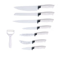 Set di coltelli piu' pelapatate colore bianco 8 pezzi di alta qualità