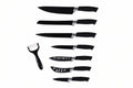 Set di coltelli piu' pelapatate colore nero 8 pezzi di alta qualità