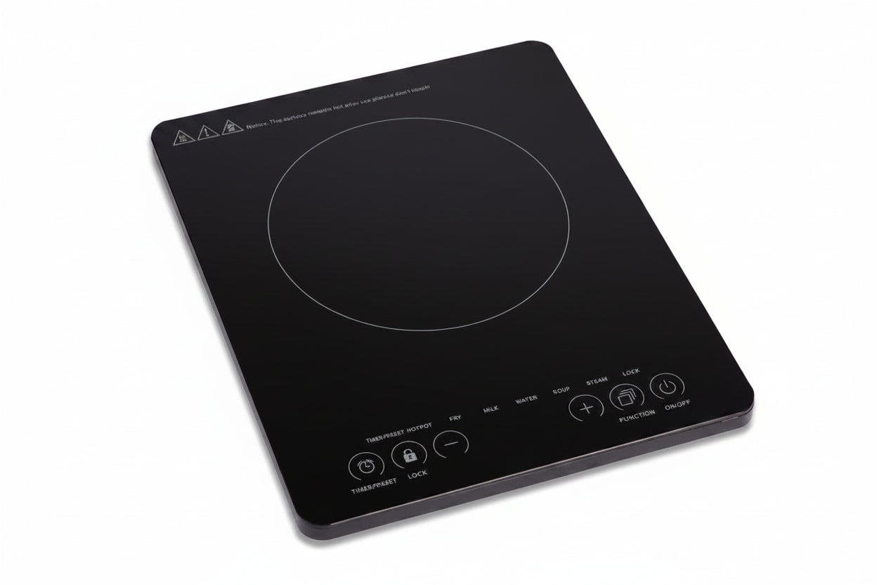 Piastra induzione un fuoco portatile da 2000W con controllo indipendente e timer