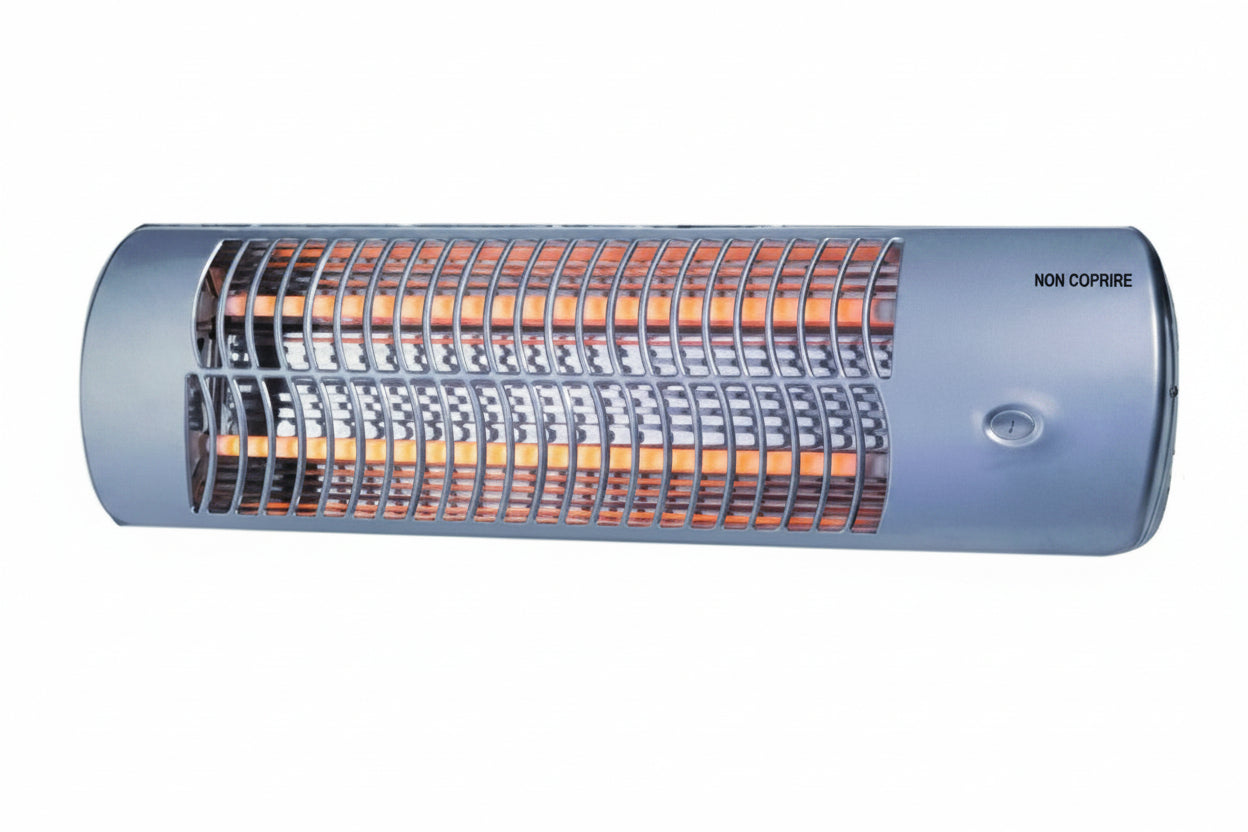 Stufa al Quarzo 2 livelli di Potenza da 600 W Applicazione a Parete