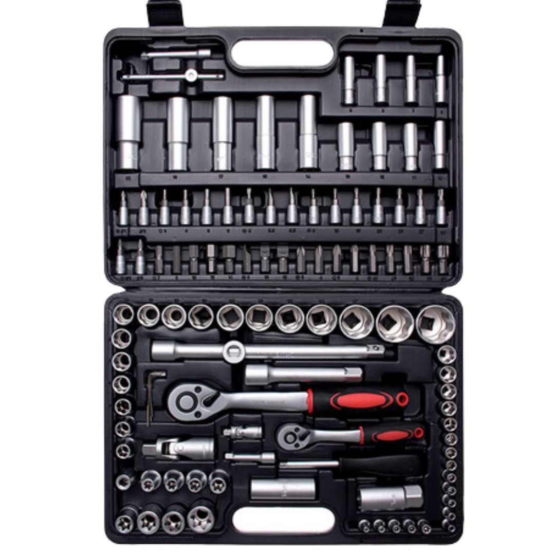 Set di Chiavi a Bussola con Cricchetto 108 Pezzi Professionale con Valigetta