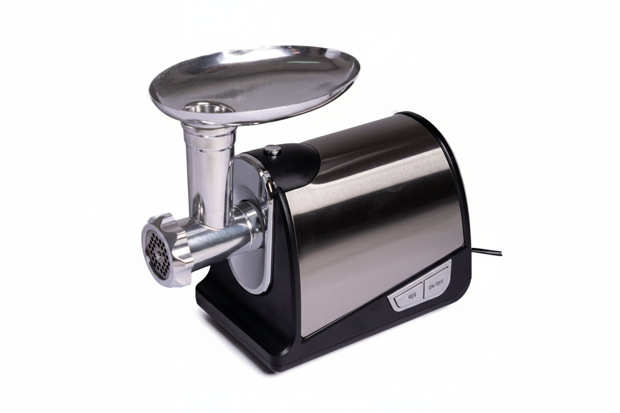 Tritacarne elettrico professionale tre lame acciaio inox 1400W e vari erogatori