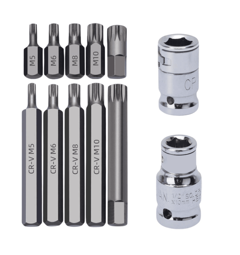 Set 40Pz Inserti Professionali Bussole Esagonali Torx Exa Xsn Lunghi Corti AMC CODICE: 40PCS-BITS