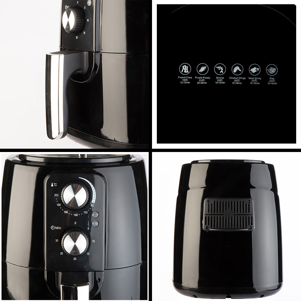 Friggitrice ad aria calda touch 5,5 lt cestello timer, termostato, 7 programmi