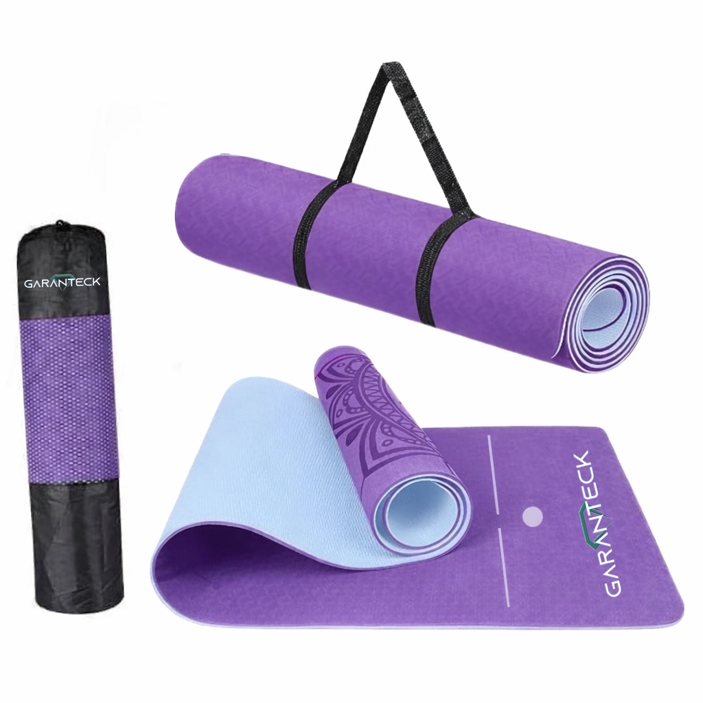 Tappetino Yoga in TPE Ecologico Doppio strato Antiscivolo 180x61 cm con Custodia