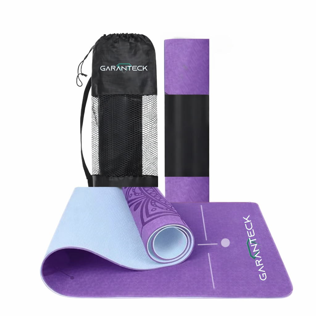 Tappetino Yoga in TPE Ecologico Doppio strato Antiscivolo 180x61 cm con Custodia