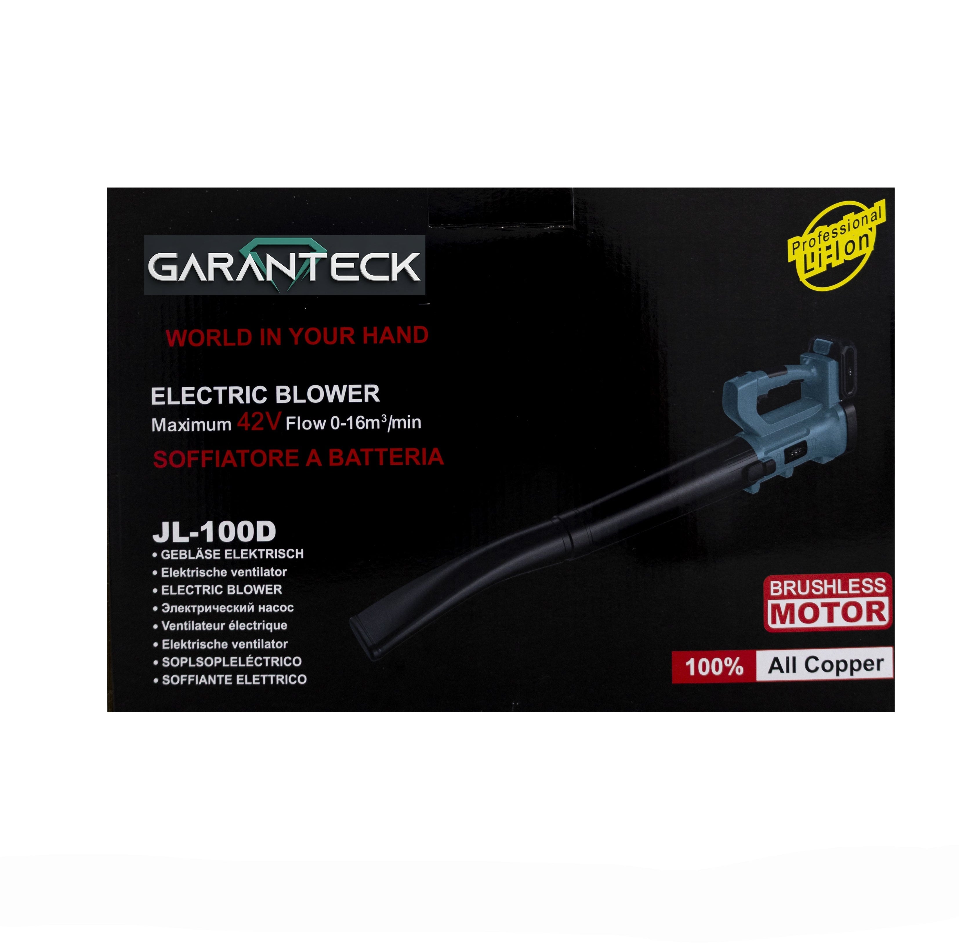 Soffiatore a Batteria Professionale Soffiatore per Foglie 2 Batterie 6 Velocita'
